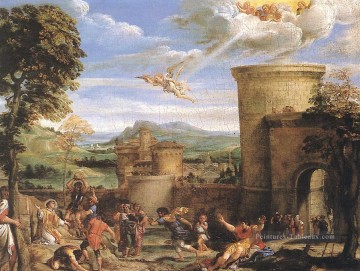 Le Martyre de St Stephen Baroque Annibale Carracci Peinture à l'huile
